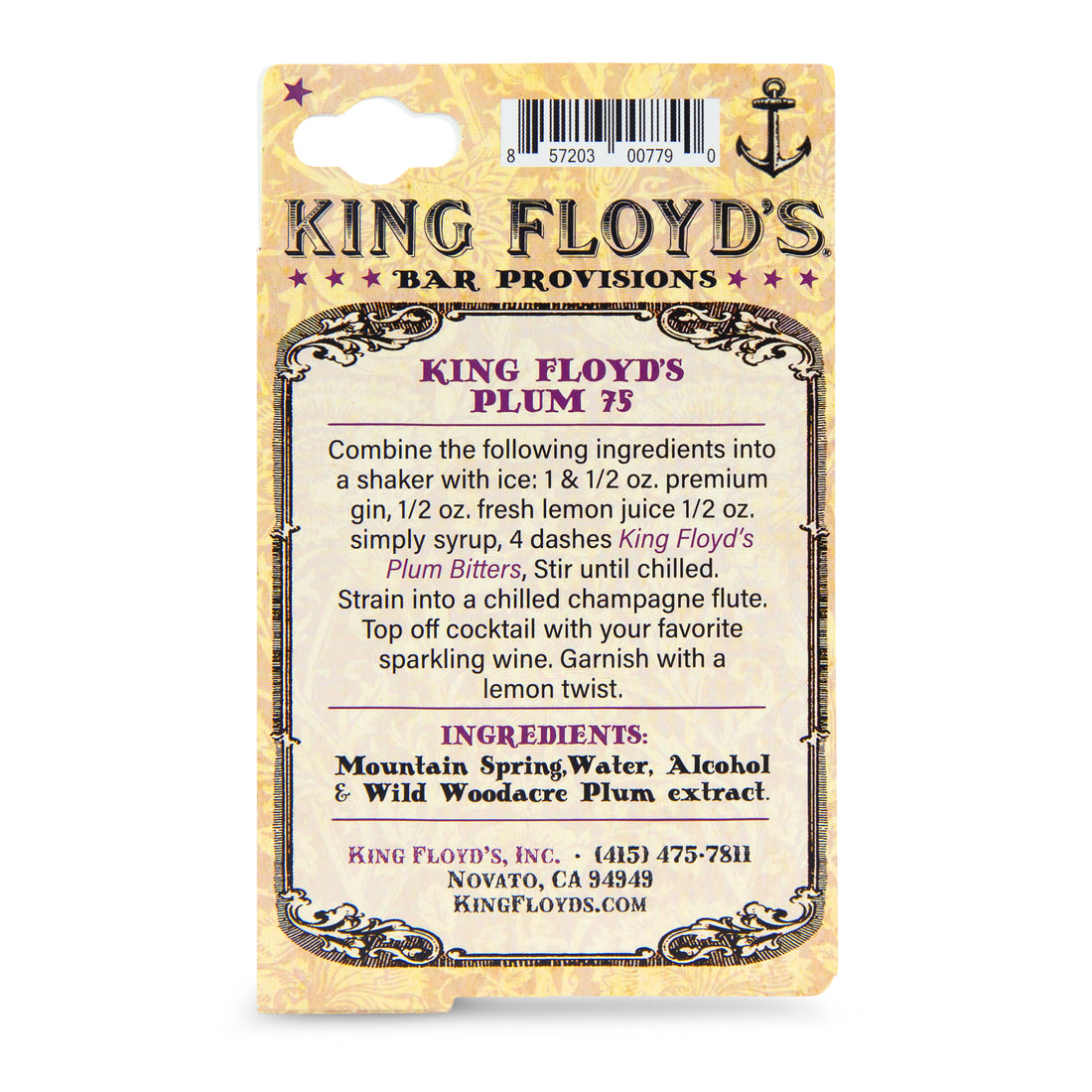 KING FLOYD'S Wild Plum Bitters